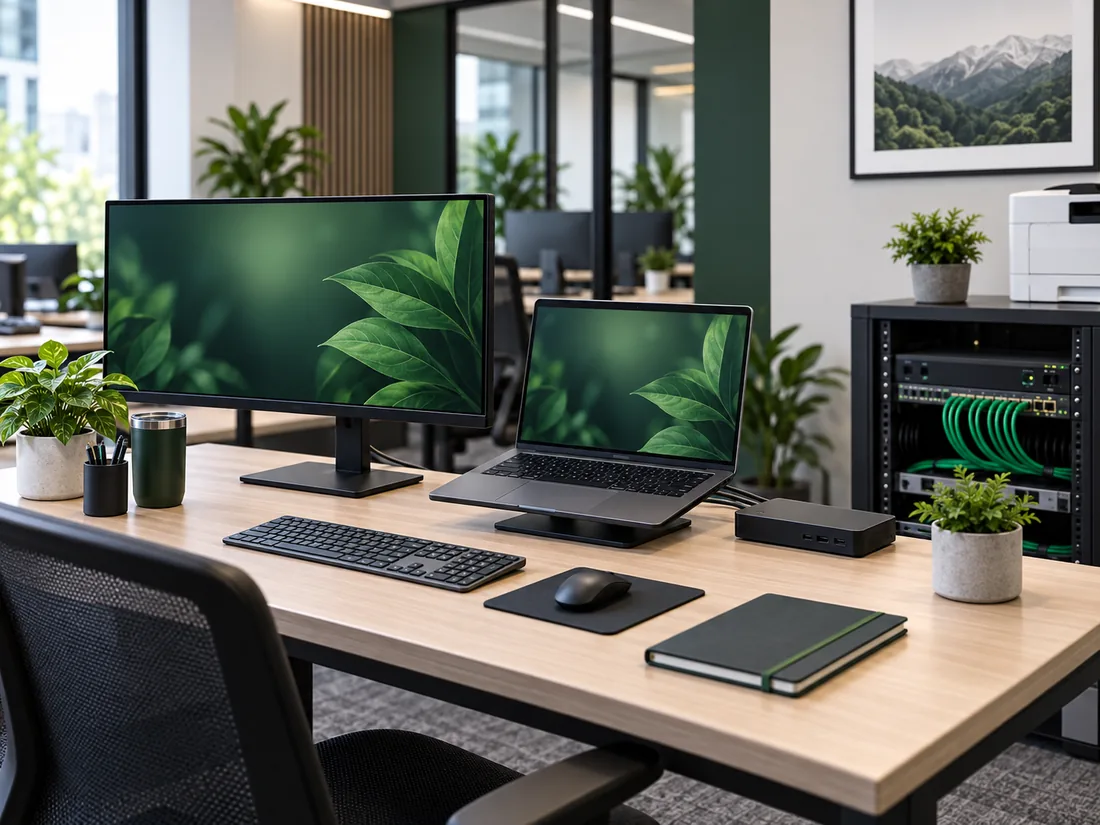 Small-business workstation and network equipment